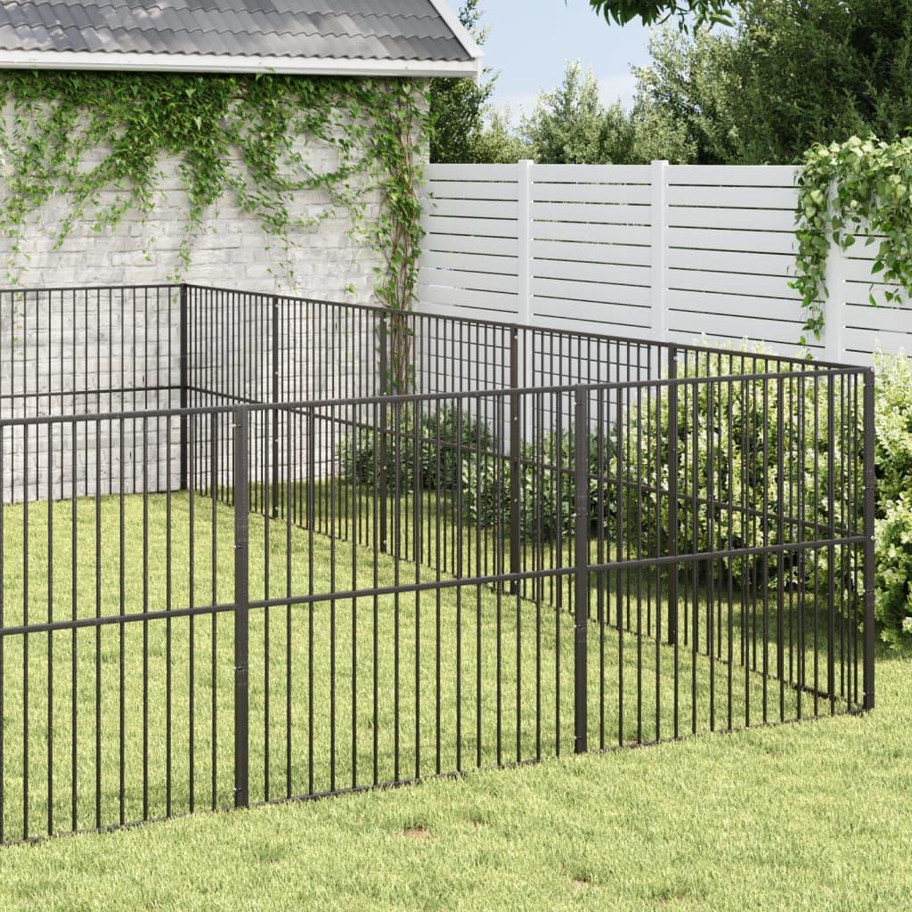 Trendyproduct.co.uk Dog Playpen 20 Panels Black Galvanised Steel vidaXL Animals & Pet Supplies Animals & Pet Supplies > Pet Supplies > Dog Supplies > Dog Houses Black Dog Houses Dog Supplies parcel Pet Supplies vidaXL