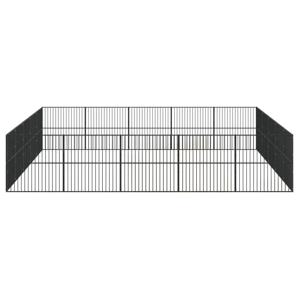 Trendyproduct.co.uk Dog Playpen 20 Panels Black Galvanised Steel vidaXL Animals & Pet Supplies Animals & Pet Supplies > Pet Supplies > Dog Supplies > Dog Houses Black Dog Houses Dog Supplies parcel Pet Supplies vidaXL