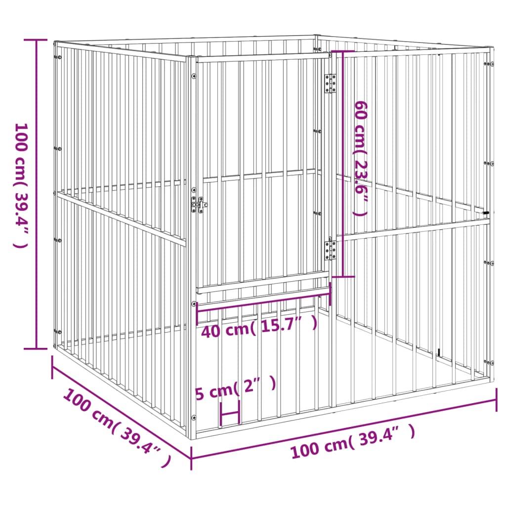 Trendyproduct.co.uk Dog Playpen 4 Panel Black Galvanised Steel vidaXL Animals & Pet Supplies Animals & Pet Supplies > Pet Supplies > Dog Supplies > Dog Houses Black Dog Houses Dog Supplies parcel Pet Supplies vidaXL