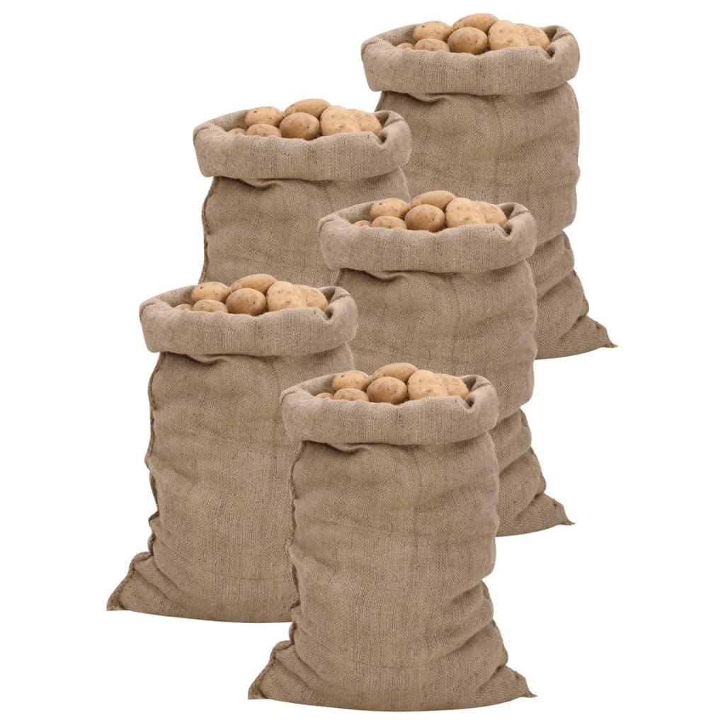 Jute Sacks 30 Pcs 100% Jute 340 Gsm