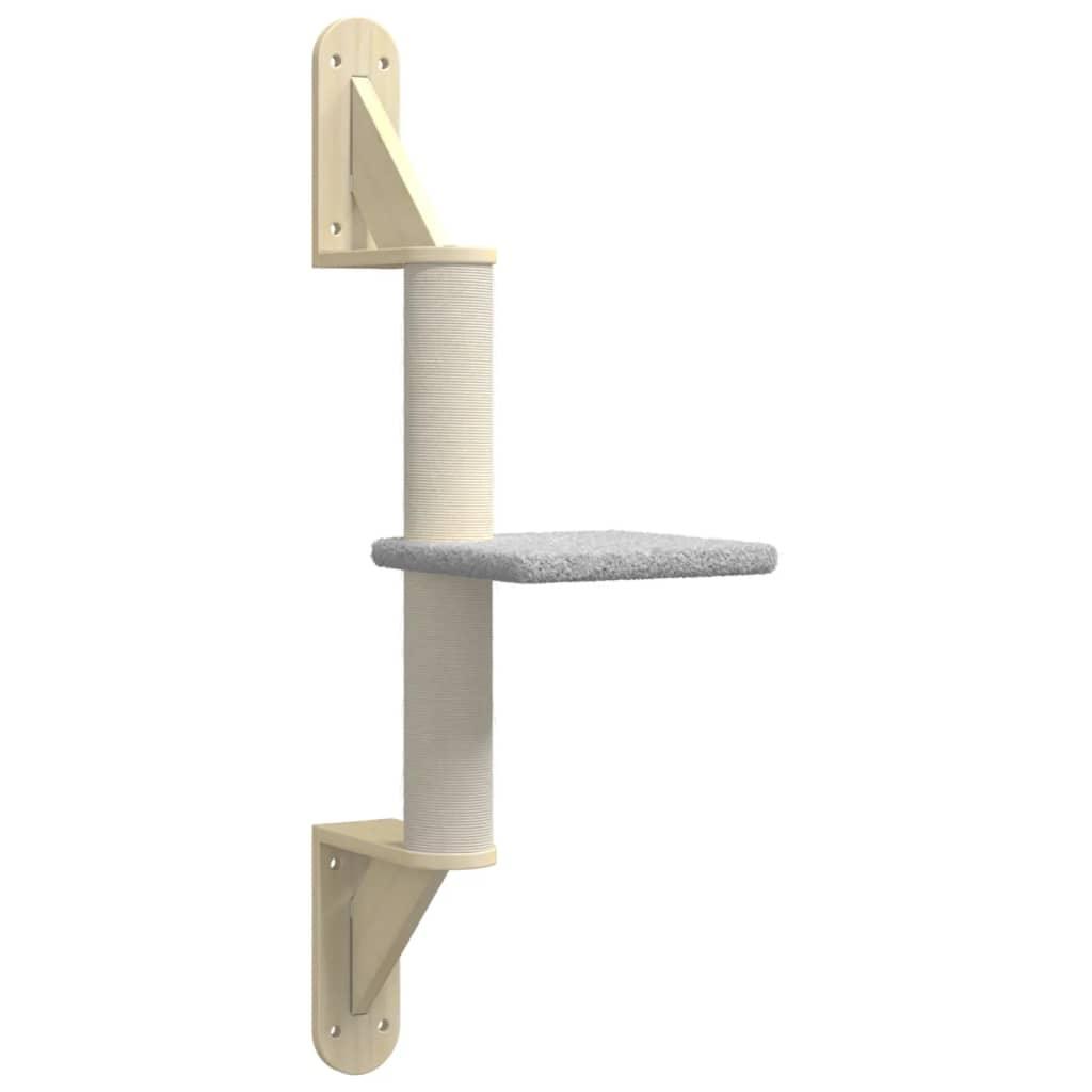 Trendyproduct.co.uk Wall-Mounted Cat Tree With Scratching Post 85.5 Cm vidaXL Animals & Pet Supplies Animals & Pet Supplies > Pet Supplies > Cat Supplies > Cat Furniture Cat Furniture Cat Supplies Grey parcel Pet Supplies vidaXL