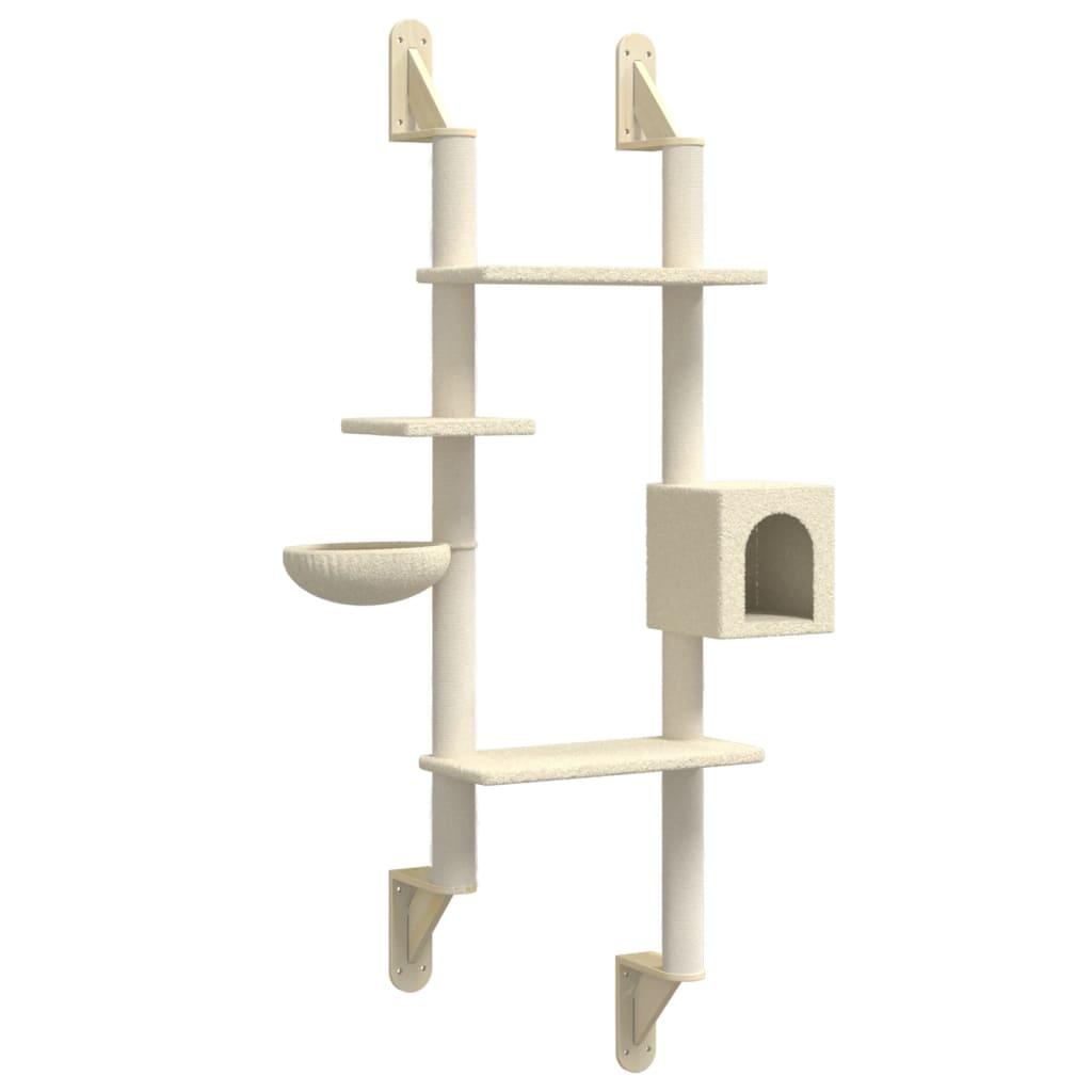 Trendyproduct.co.uk Wall-Mounted Cat Tree With Scratching Post 180 Cm vidaXL Animals & Pet Supplies Animals & Pet Supplies > Pet Supplies > Cat Supplies > Cat Furniture Cat Furniture Cat Supplies Cream parcel Pet Supplies vidaXL