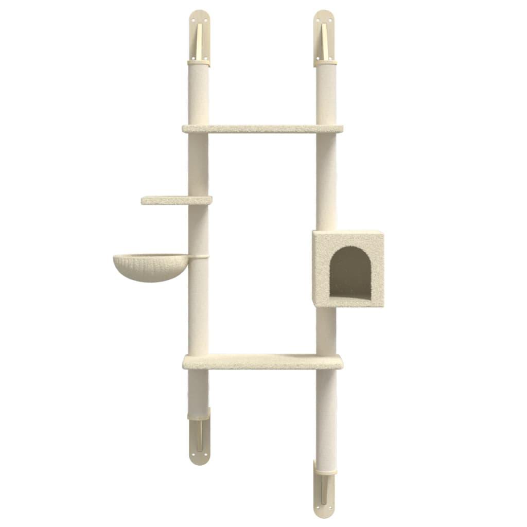 Trendyproduct.co.uk Wall-Mounted Cat Tree With Scratching Post 180 Cm vidaXL Animals & Pet Supplies Animals & Pet Supplies > Pet Supplies > Cat Supplies > Cat Furniture Cat Furniture Cat Supplies Cream parcel Pet Supplies vidaXL