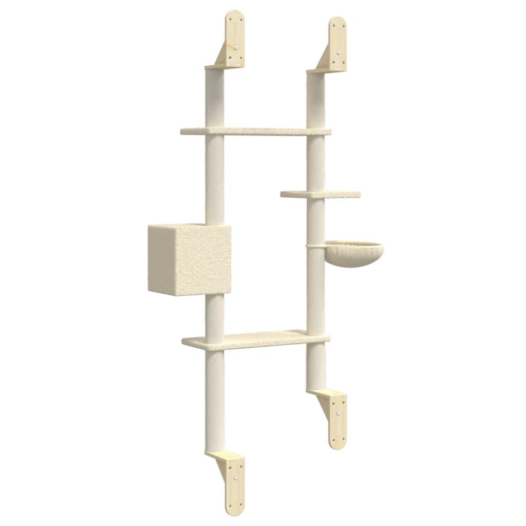 Trendyproduct.co.uk Wall-Mounted Cat Tree With Scratching Post 180 Cm vidaXL Animals & Pet Supplies Animals & Pet Supplies > Pet Supplies > Cat Supplies > Cat Furniture Cat Furniture Cat Supplies Cream parcel Pet Supplies vidaXL