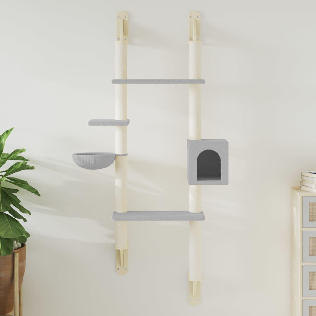 Trendyproduct.co.uk Wall-Mounted Cat Tree With Scratching Post 180 Cm vidaXL Animals & Pet Supplies Animals & Pet Supplies > Pet Supplies > Cat Supplies > Cat Furniture Cat Furniture Cat Supplies Cream parcel Pet Supplies vidaXL