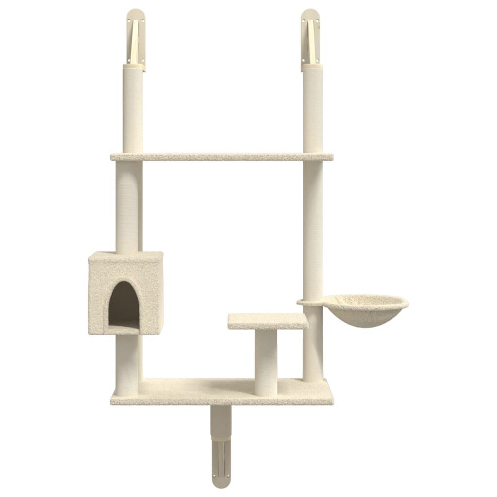 Trendyproduct.co.uk Wall-Mounted Cat Tree With Scratching Post 153 Cm vidaXL Animals & Pet Supplies Animals & Pet Supplies > Pet Supplies > Cat Supplies > Cat Furniture Cat Furniture Cat Supplies Cream parcel Pet Supplies vidaXL