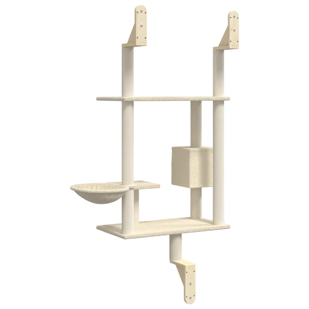 Trendyproduct.co.uk Wall-Mounted Cat Tree With Scratching Post 153 Cm vidaXL Animals & Pet Supplies Animals & Pet Supplies > Pet Supplies > Cat Supplies > Cat Furniture Cat Furniture Cat Supplies Cream parcel Pet Supplies vidaXL