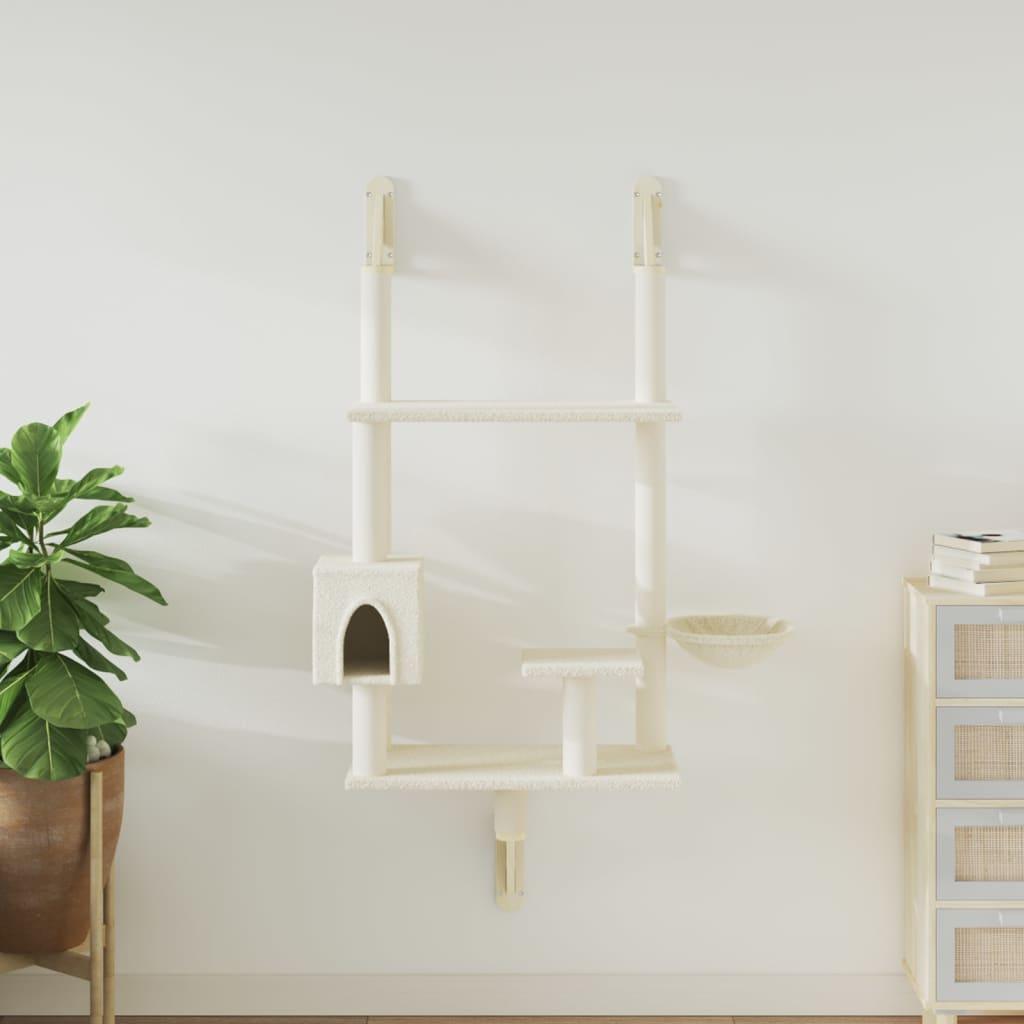 Trendyproduct.co.uk Wall-Mounted Cat Tree With Scratching Post 153 Cm vidaXL Animals & Pet Supplies Animals & Pet Supplies > Pet Supplies > Cat Supplies > Cat Furniture Cat Furniture Cat Supplies Cream parcel Pet Supplies vidaXL