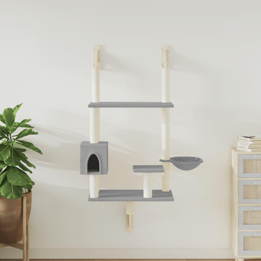 Trendyproduct.co.uk Wall-Mounted Cat Tree With Scratching Post 153 Cm vidaXL Animals & Pet Supplies Animals & Pet Supplies > Pet Supplies > Cat Supplies > Cat Furniture Cat Furniture Cat Supplies Cream parcel Pet Supplies vidaXL