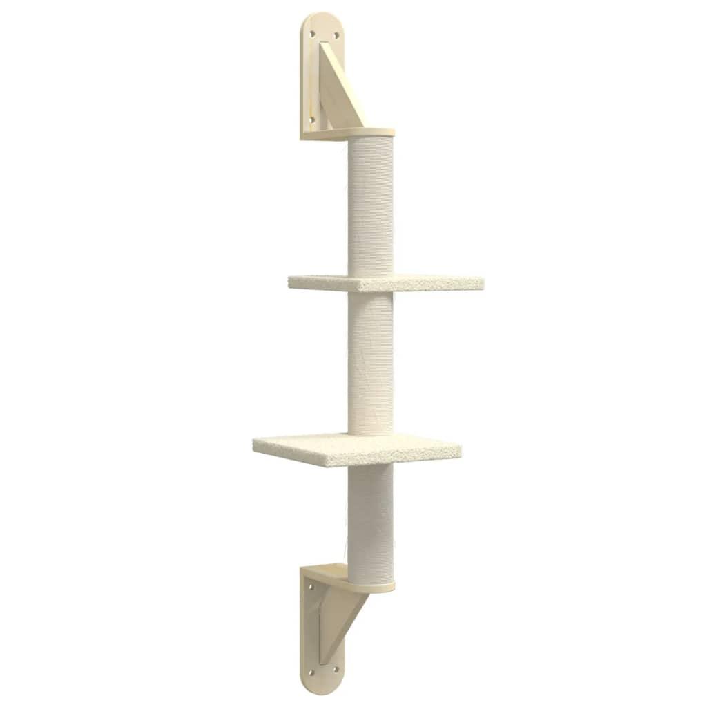 Trendyproduct.co.uk Wall-Mounted Cat Tree With Scratching Post 108 Cm vidaXL Animals & Pet Supplies Animals & Pet Supplies > Pet Supplies > Cat Supplies > Cat Furniture Cat Furniture Cat Supplies Cream parcel Pet Supplies vidaXL