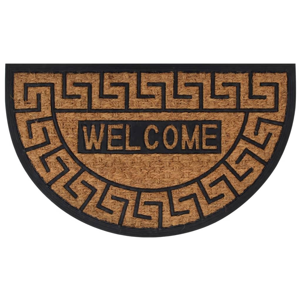 Door Mat Half Round 45X75 Cm Rubber And Coir