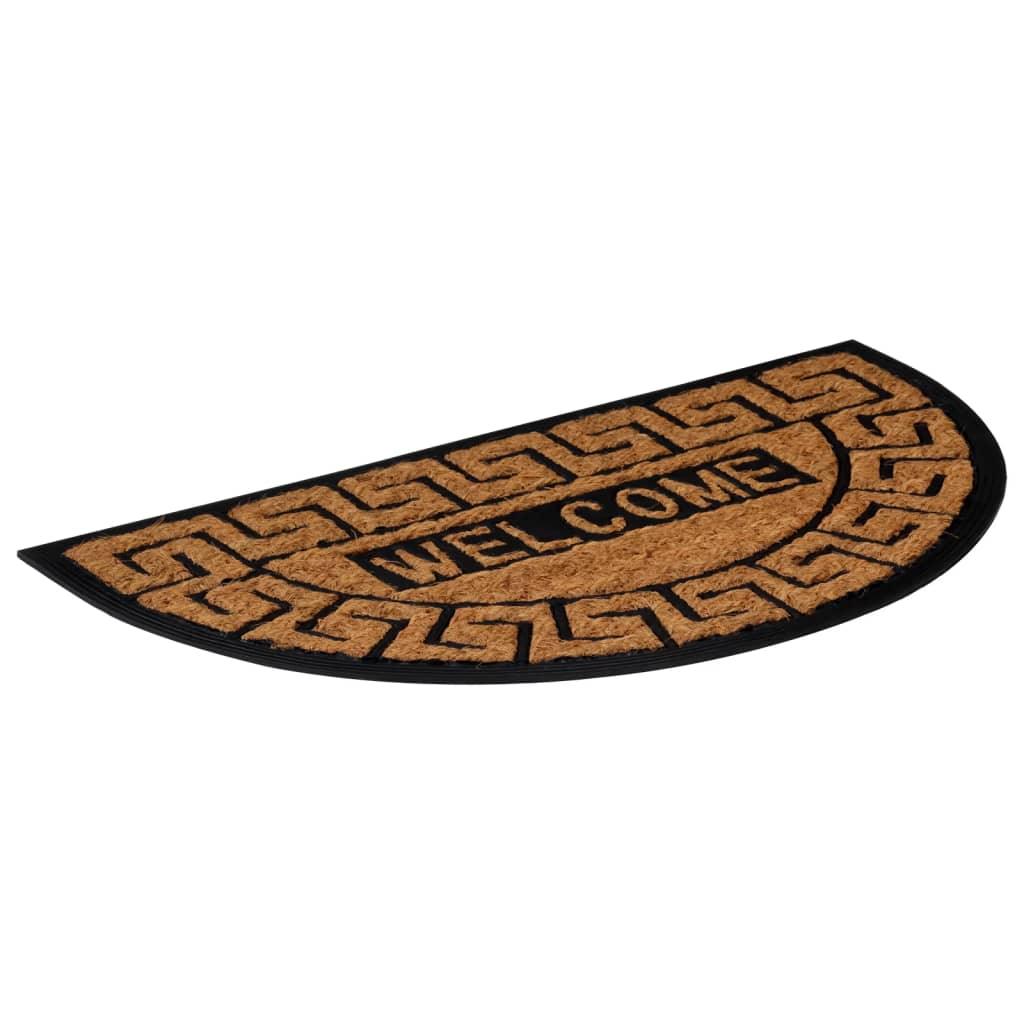 Door Mat Half Round 45X75 Cm Rubber And Coir