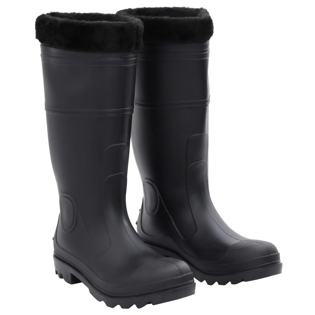 Rain Boots Black Size 45 Pvc