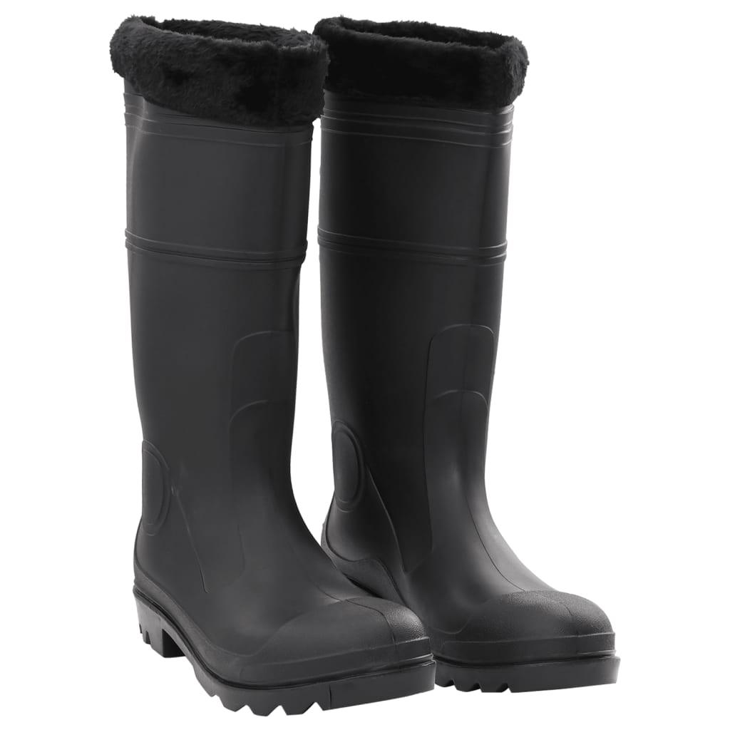 Rain Boots Black Size 45 Pvc