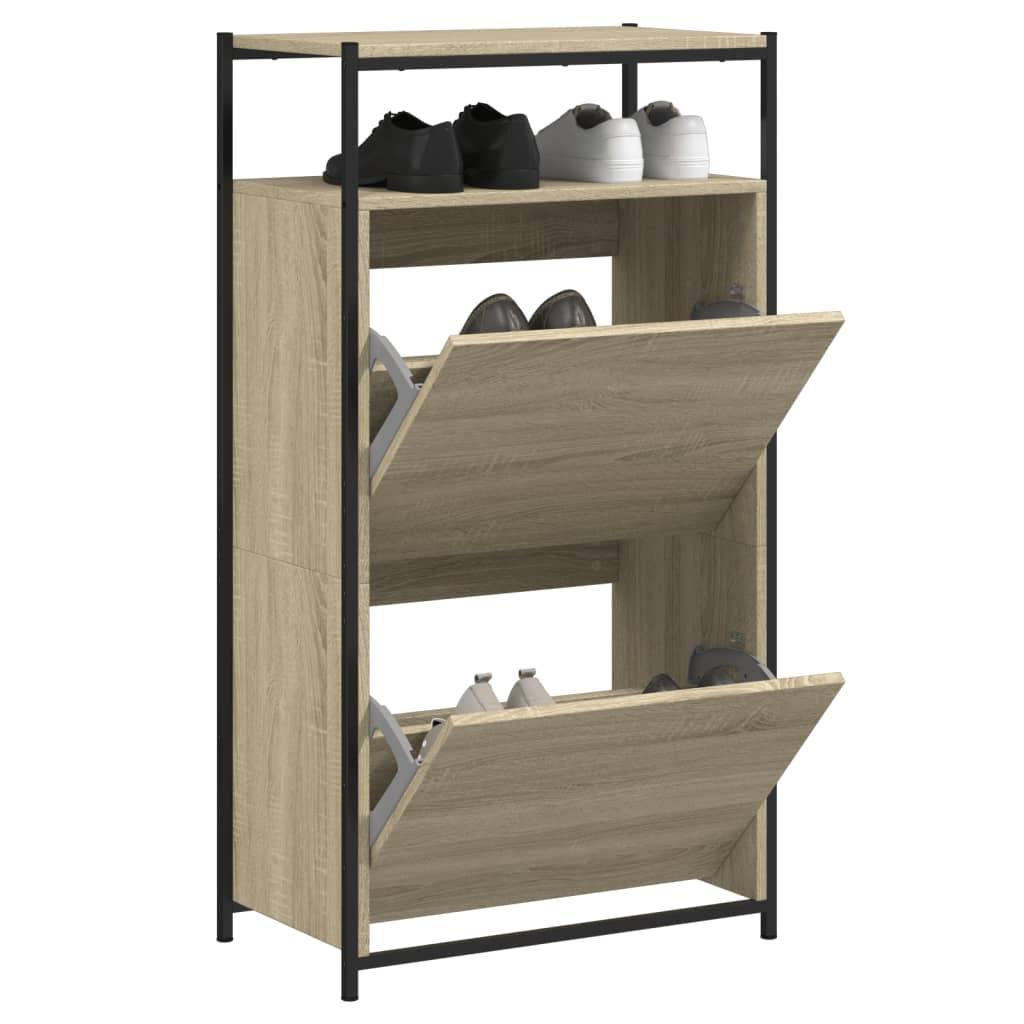 Shoe Cabinet With 4 Flip-Drawers