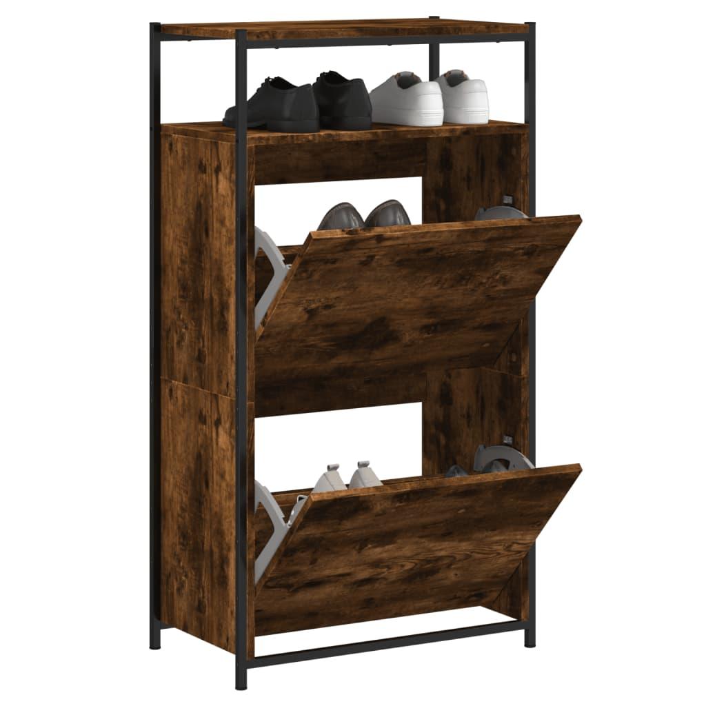 Shoe Cabinet With 4 Flip-Drawers