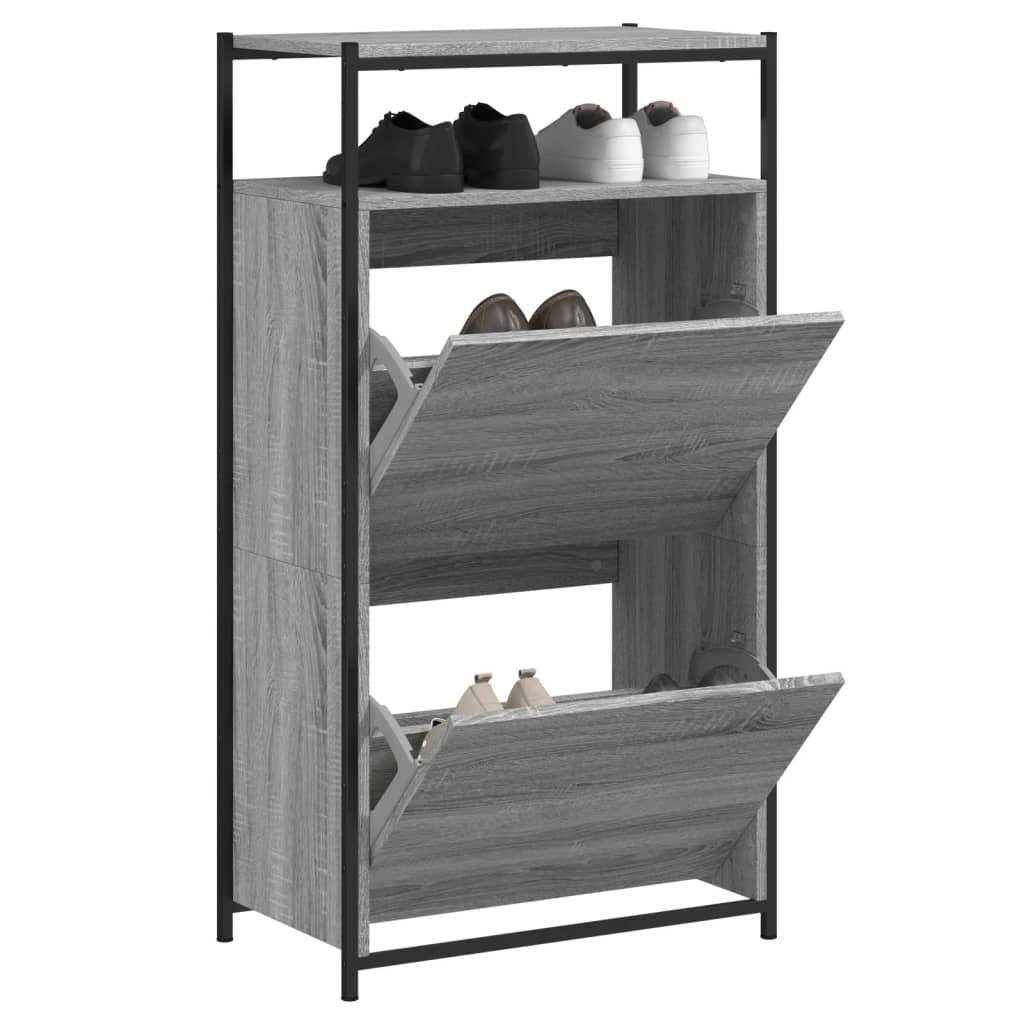 Shoe Cabinet With 4 Flip-Drawers