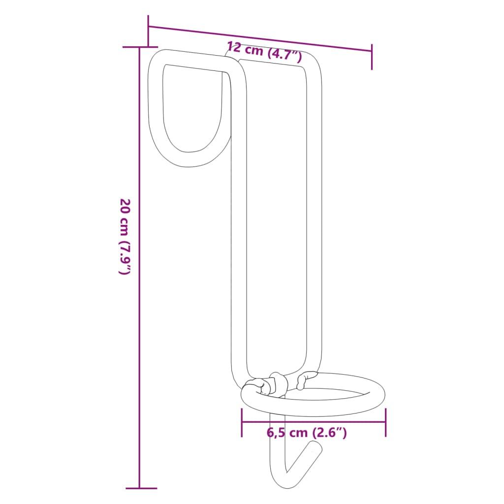 Bucket Hook Portable Silver Galvanised Steel