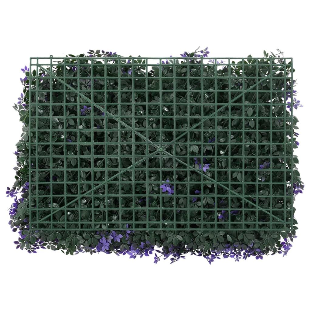   Artificial Leaf Fence 24 Pcs Purple 40X60 Cm