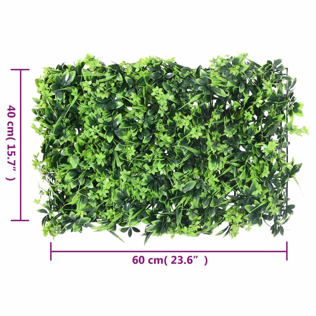   Artificial Leaf Fence 6 Pcs Green 40X60 Cm