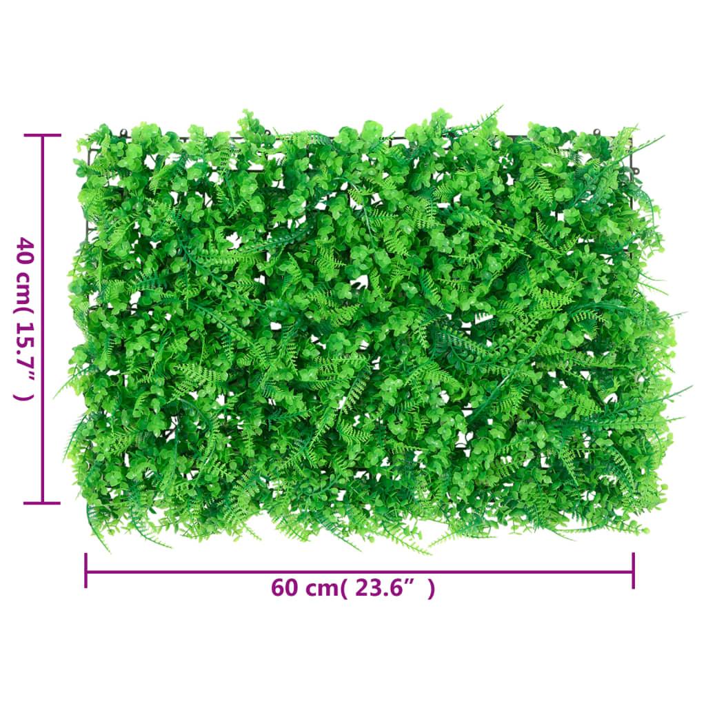   Artificial Fern Leaf Fence 6 Pcs Green 40X60 Cm