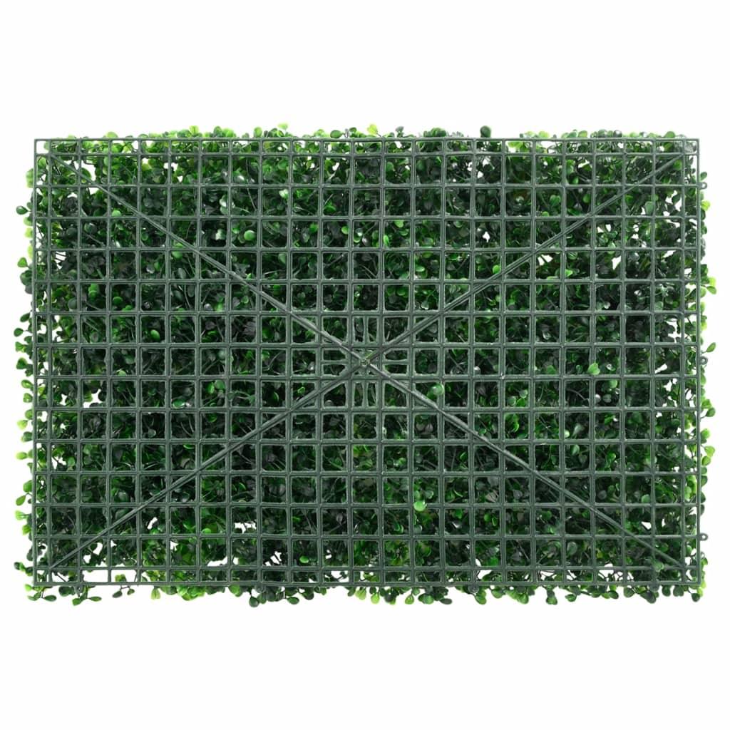   Artificial Plant Fence 6 Pcs Green 40X60 Cm