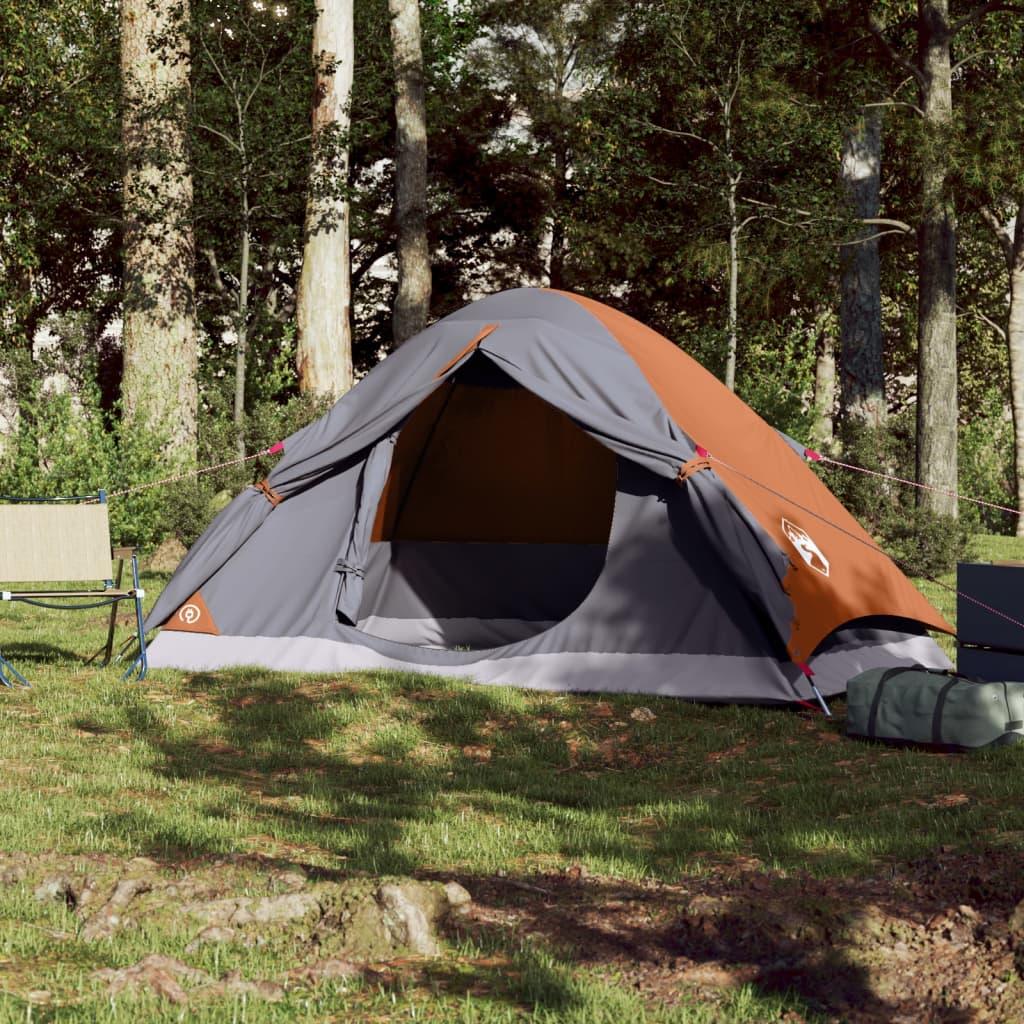 Camping Tent Dome And Orange Waterproof