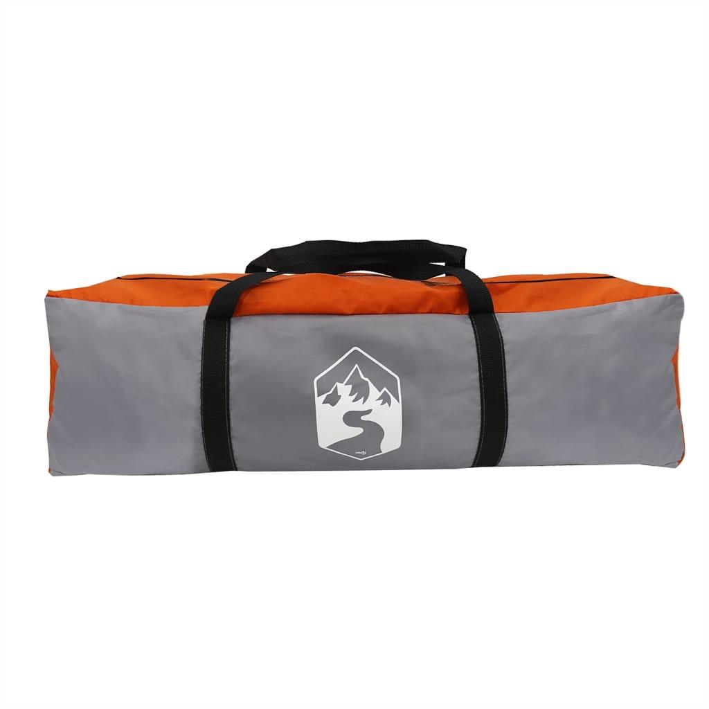 Camping Tent 8-Person Orange Waterproof