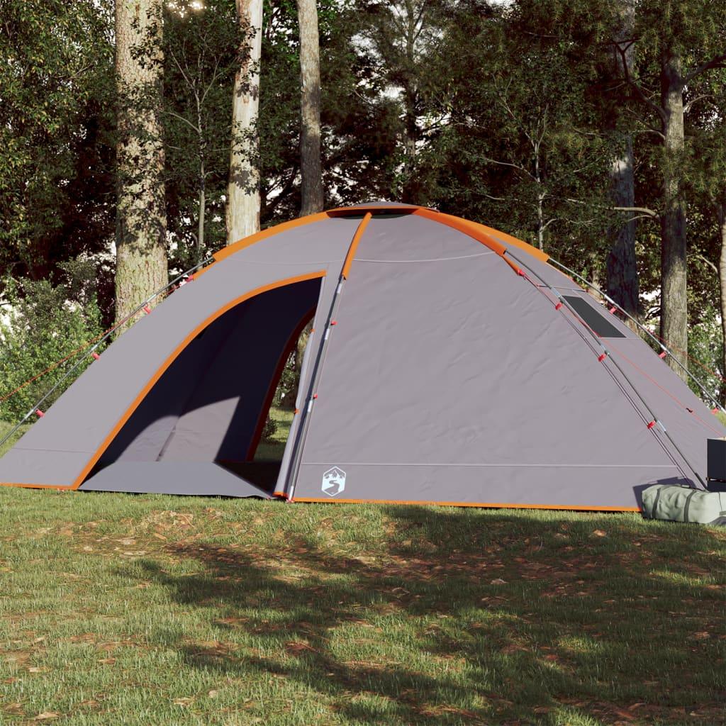 Camping Tent 8-Person Orange Waterproof