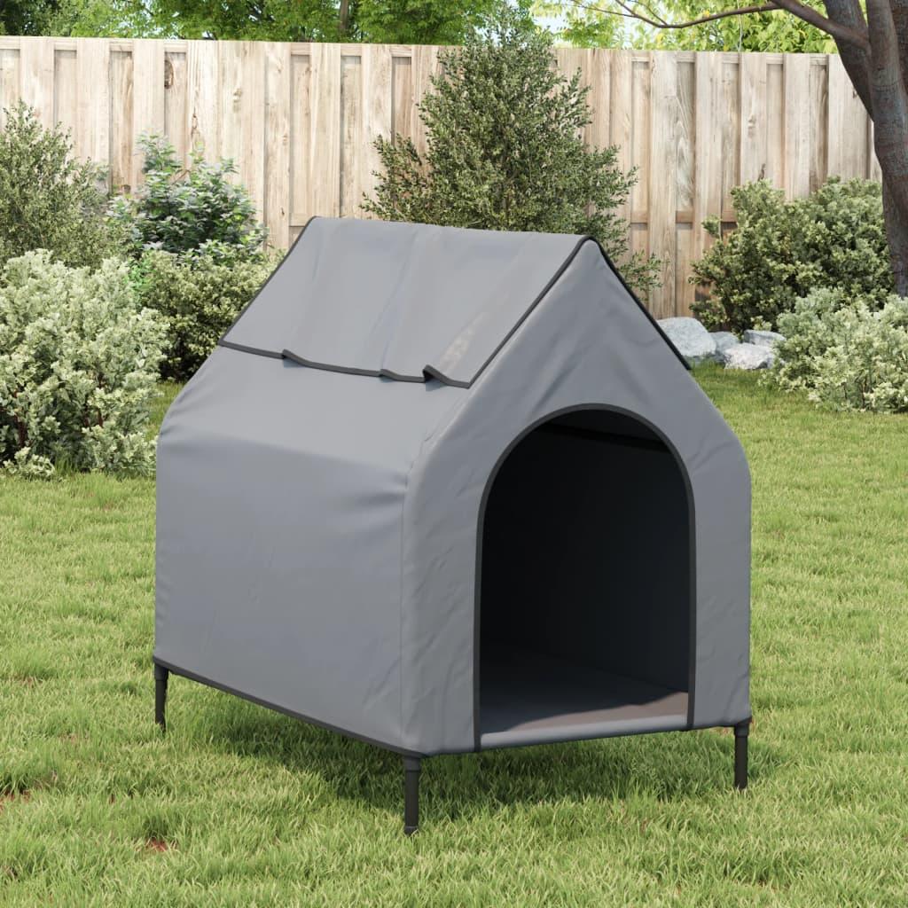 Trendyproduct.co.uk Dog House Light Grey Oxford Fabric And Steel vidaXL Animals & Pet Supplies Animals & Pet Supplies > Pet Supplies > Dog Supplies > Dog Houses Dog Houses Dog Supplies Grey parcel Pet Supplies vidaXL