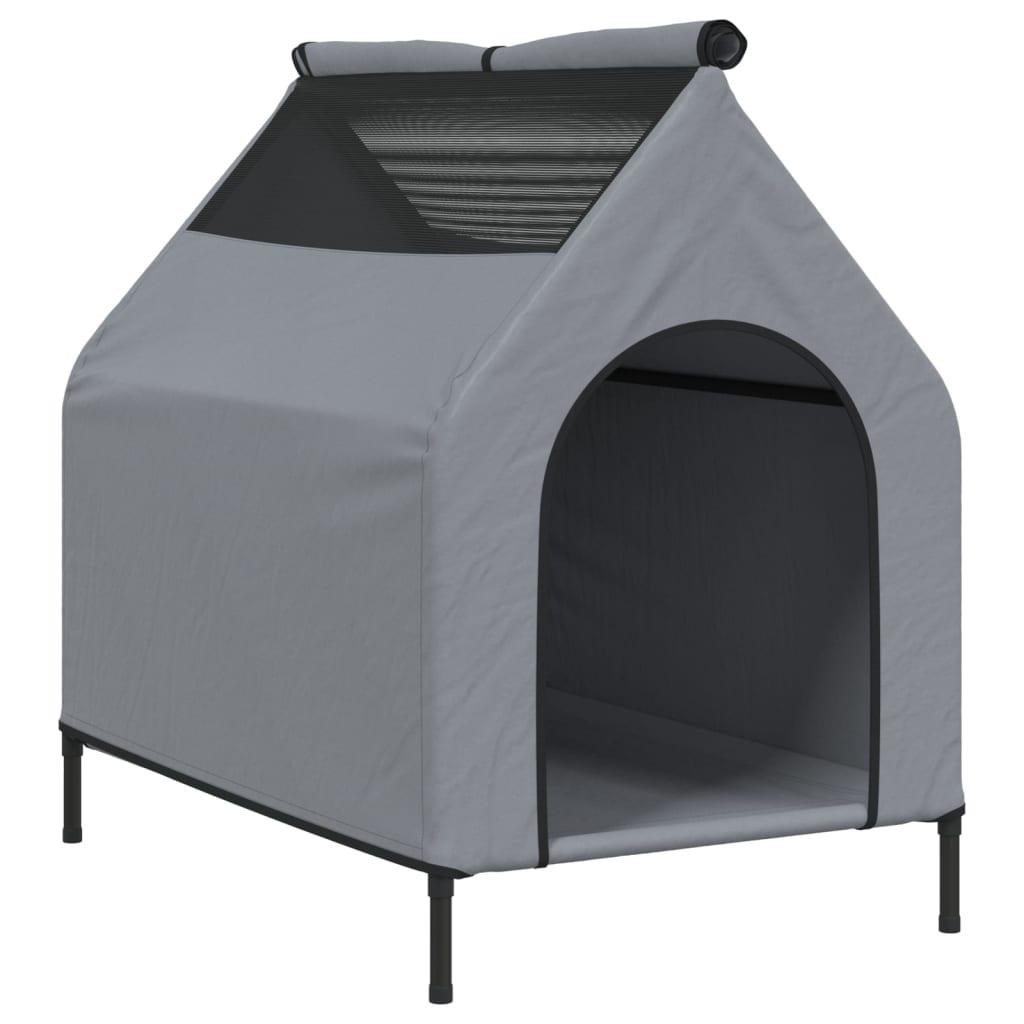 Trendyproduct.co.uk Dog House Light Grey Oxford Fabric And Steel vidaXL Animals & Pet Supplies Animals & Pet Supplies > Pet Supplies > Dog Supplies > Dog Houses Dog Houses Dog Supplies Grey parcel Pet Supplies vidaXL