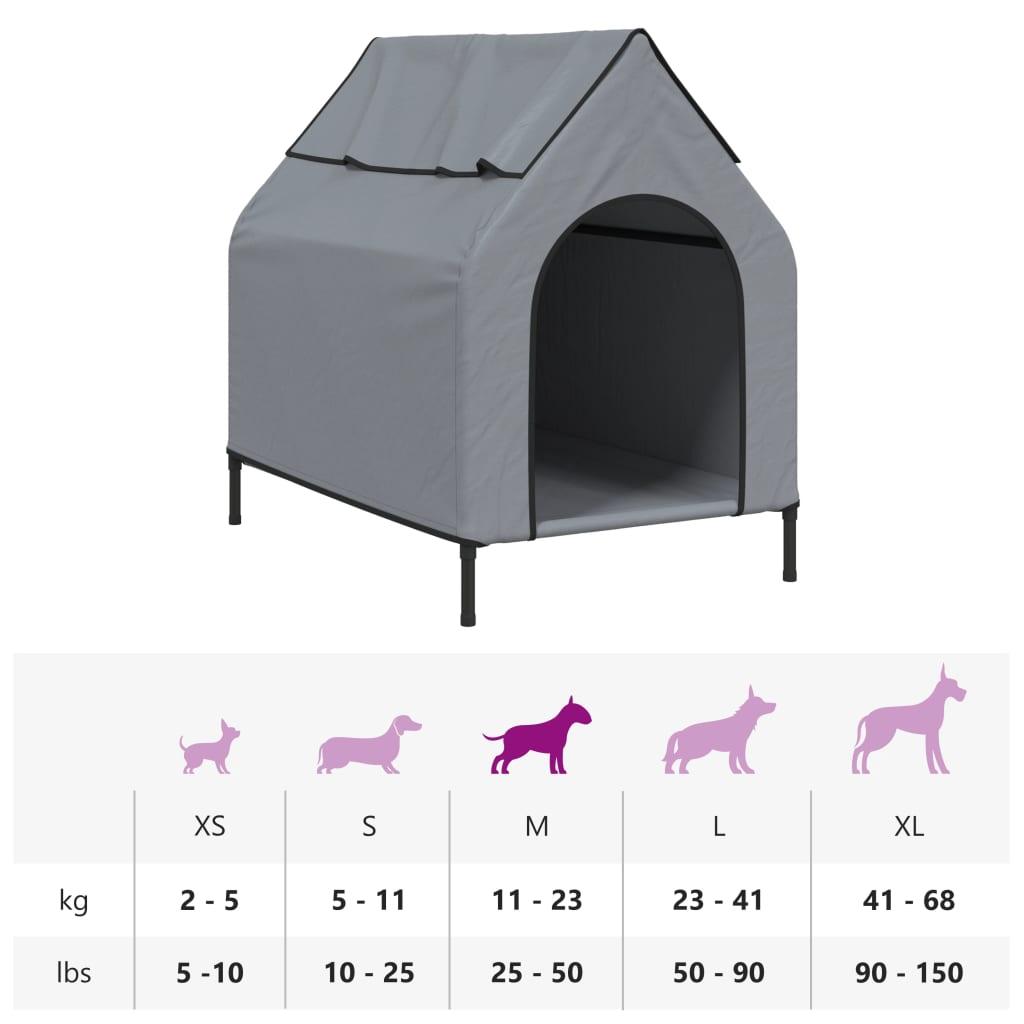 Trendyproduct.co.uk Dog House Light Grey Oxford Fabric And Steel vidaXL Animals & Pet Supplies Animals & Pet Supplies > Pet Supplies > Dog Supplies > Dog Houses Dog Houses Dog Supplies Grey parcel Pet Supplies vidaXL