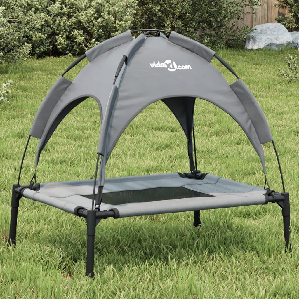 Trendyproduct.co.uk Dog Bed With Canopy Anthracite Oxford Fabric And Steel vidaXL Animals & Pet Supplies Animals & Pet Supplies > Pet Supplies > Dog Supplies > Dog Beds Anthracite Dog Beds Dog Supplies parcel Pet Supplies vidaXL