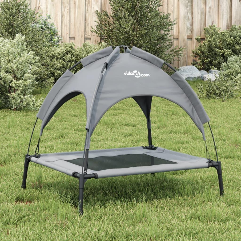 Trendyproduct.co.uk Dog Bed With Canopy Anthracite Oxford Fabric And Steel vidaXL Animals & Pet Supplies Animals & Pet Supplies > Pet Supplies > Dog Supplies > Dog Beds Anthracite Dog Beds Dog Supplies parcel Pet Supplies vidaXL