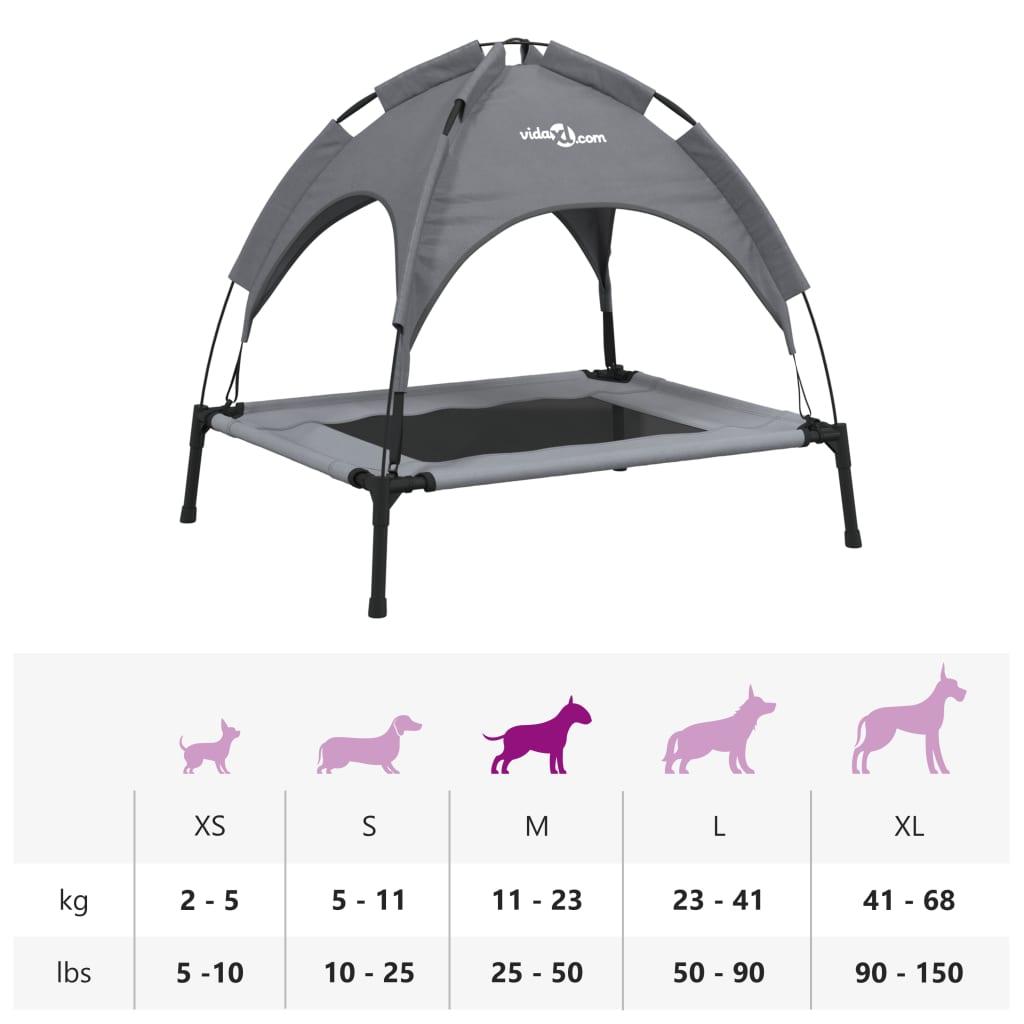 Trendyproduct.co.uk Dog Bed With Canopy Anthracite Oxford Fabric And Steel vidaXL Animals & Pet Supplies Animals & Pet Supplies > Pet Supplies > Dog Supplies > Dog Beds Anthracite Dog Beds Dog Supplies parcel Pet Supplies vidaXL