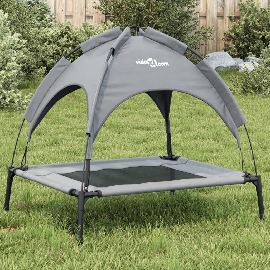 Trendyproduct.co.uk Dog Bed With Canopy Anthracite Oxford Fabric And Steel vidaXL Animals & Pet Supplies Animals & Pet Supplies > Pet Supplies > Dog Supplies > Dog Beds Anthracite Dog Beds Dog Supplies parcel Pet Supplies vidaXL