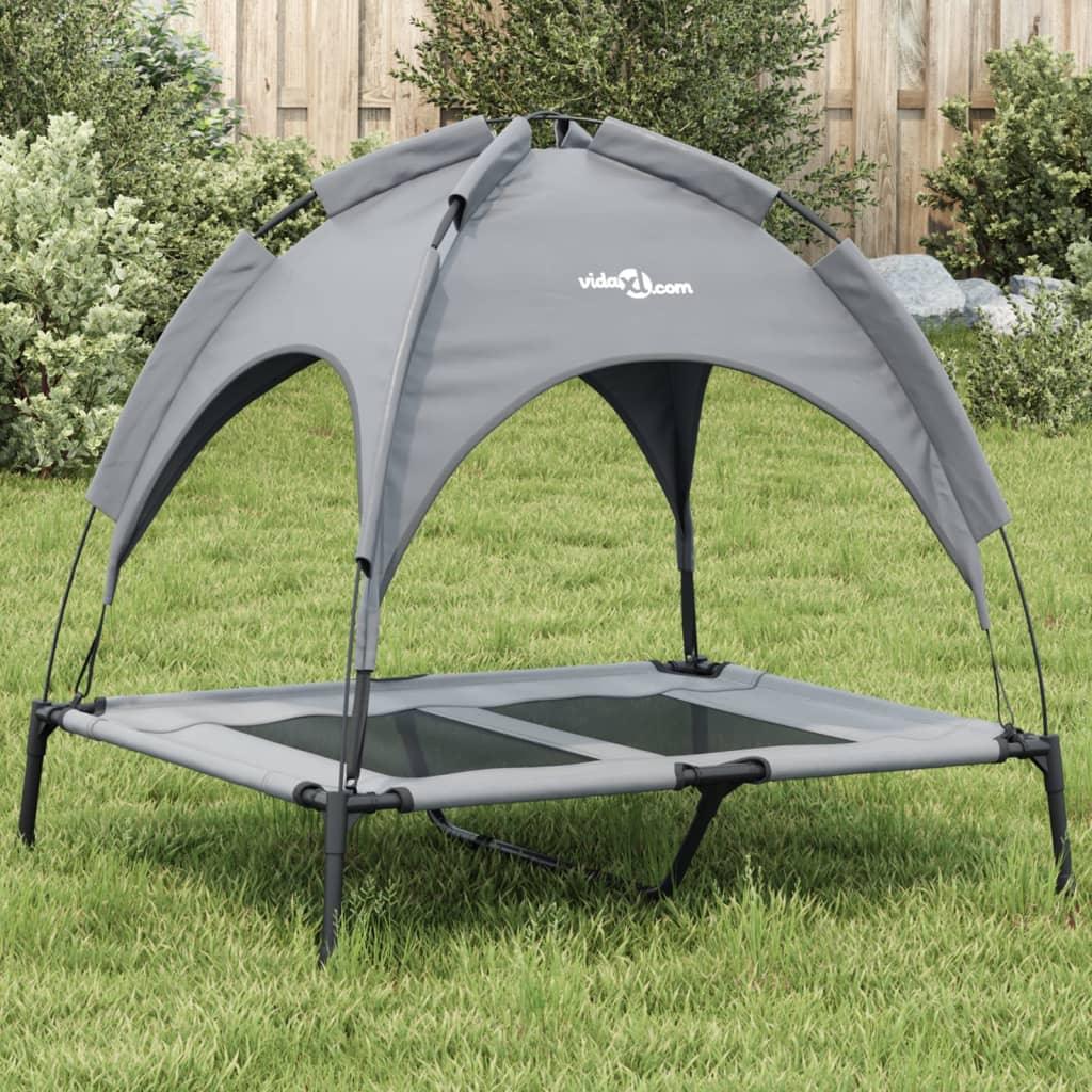 Trendyproduct.co.uk Dog Bed With Canopy Anthracite Oxford Fabric And Steel vidaXL Animals & Pet Supplies Animals & Pet Supplies > Pet Supplies > Dog Supplies > Dog Beds Anthracite Dog Beds Dog Supplies parcel Pet Supplies vidaXL