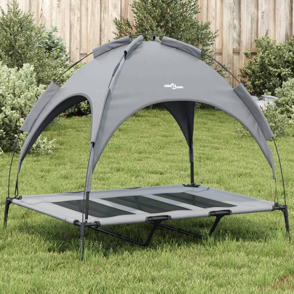 Trendyproduct.co.uk Dog Bed With Canopy Anthracite Oxford Fabric And Steel vidaXL Animals & Pet Supplies Animals & Pet Supplies > Pet Supplies > Dog Supplies > Dog Beds Anthracite Dog Beds Dog Supplies parcel Pet Supplies vidaXL