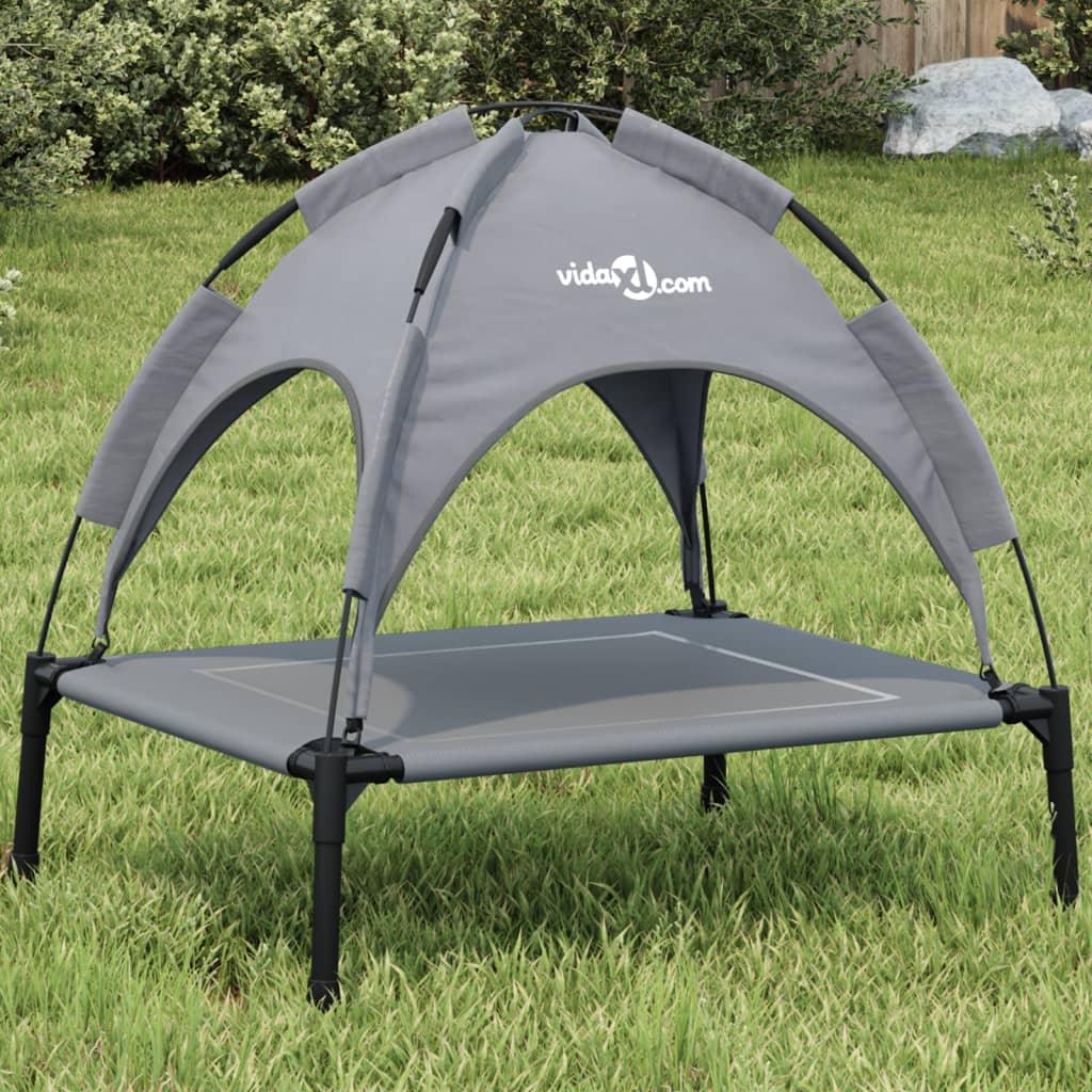 Trendyproduct.co.uk Dog Bed With Canopy Anthracite Oxford Fabric And Steel vidaXL Animals & Pet Supplies Animals & Pet Supplies > Pet Supplies > Dog Supplies > Dog Beds Anthracite Dog Beds Dog Supplies parcel Pet Supplies vidaXL