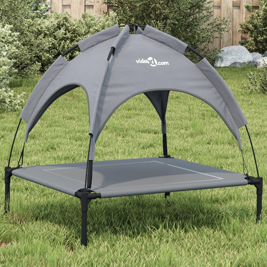 Trendyproduct.co.uk Dog Bed With Canopy Anthracite Oxford Fabric And Steel vidaXL Animals & Pet Supplies Animals & Pet Supplies > Pet Supplies > Dog Supplies > Dog Beds Anthracite Dog Beds Dog Supplies parcel Pet Supplies vidaXL