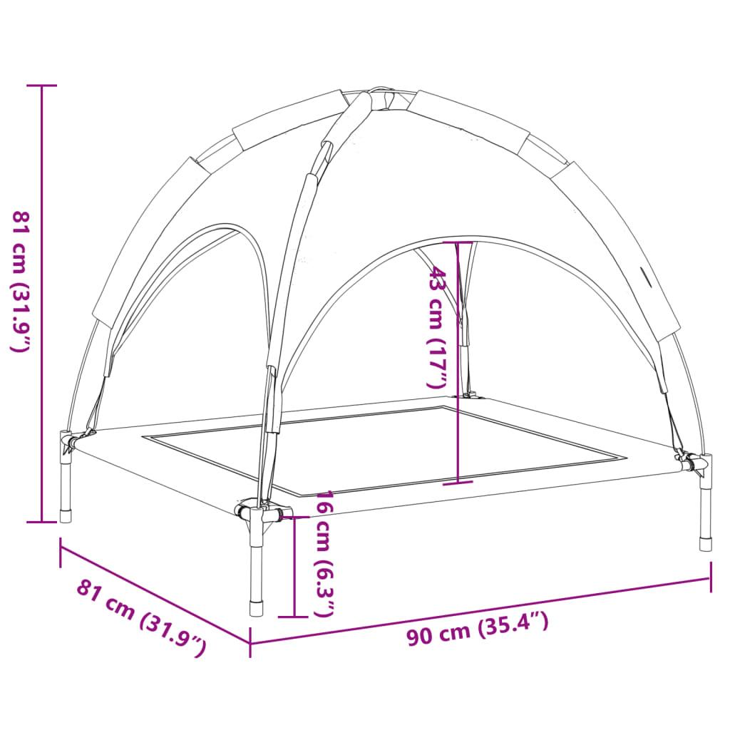 Trendyproduct.co.uk Dog Bed With Canopy Anthracite Oxford Fabric And Steel vidaXL Animals & Pet Supplies Animals & Pet Supplies > Pet Supplies > Dog Supplies > Dog Beds Anthracite Dog Beds Dog Supplies parcel Pet Supplies vidaXL