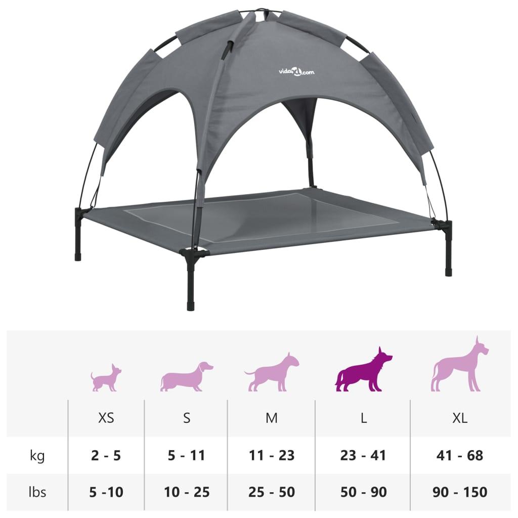 Trendyproduct.co.uk Dog Bed With Canopy Anthracite Oxford Fabric And Steel vidaXL Animals & Pet Supplies Animals & Pet Supplies > Pet Supplies > Dog Supplies > Dog Beds Anthracite Dog Beds Dog Supplies parcel Pet Supplies vidaXL