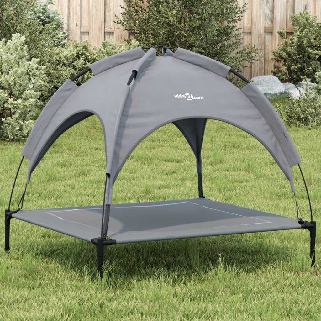 Trendyproduct.co.uk Dog Bed With Canopy Anthracite Oxford Fabric And Steel vidaXL Animals & Pet Supplies Animals & Pet Supplies > Pet Supplies > Dog Supplies > Dog Beds Anthracite Dog Beds Dog Supplies parcel Pet Supplies vidaXL