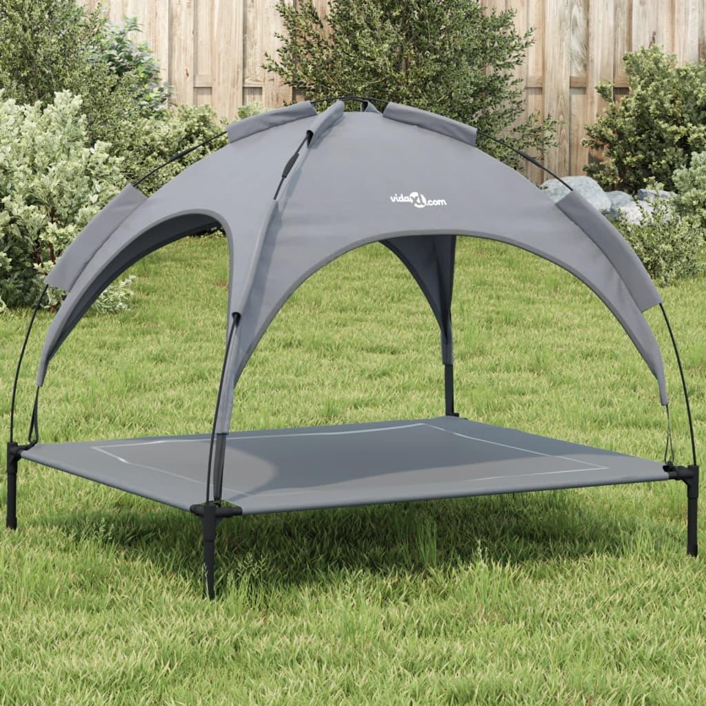 Trendyproduct.co.uk Dog Bed With Canopy Anthracite Oxford Fabric And Steel vidaXL Animals & Pet Supplies Animals & Pet Supplies > Pet Supplies > Dog Supplies > Dog Beds Anthracite Dog Beds Dog Supplies parcel Pet Supplies vidaXL