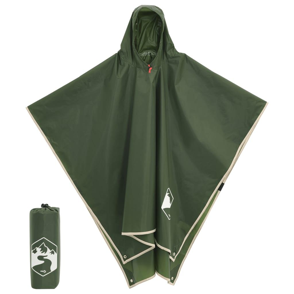 Rain Poncho With Hood 2-In-1 Design 223X145 Cm