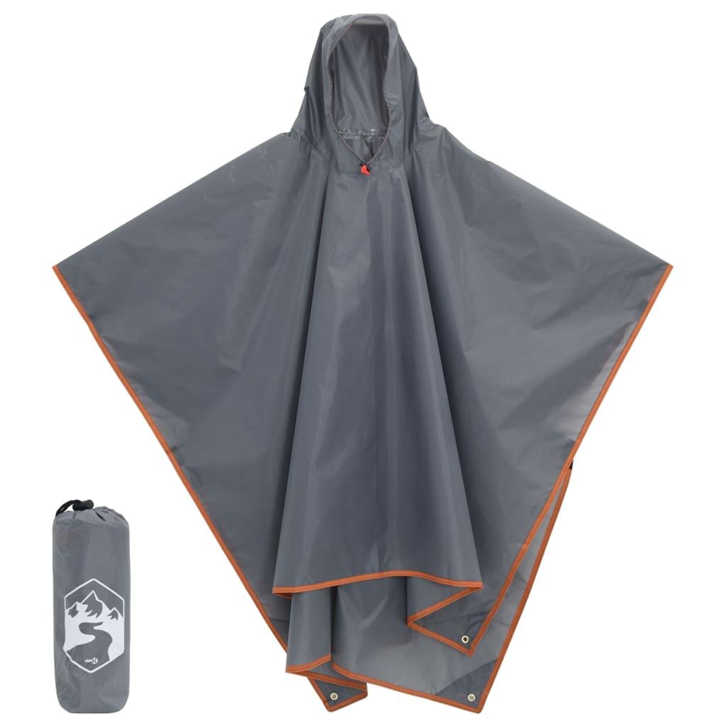 Rain Poncho With Hood 2-In-1 Design 223X145 Cm