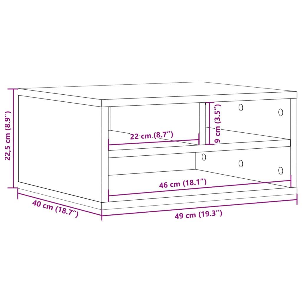 Printer Stand 49X40X22,5 Cm Engineered Wood