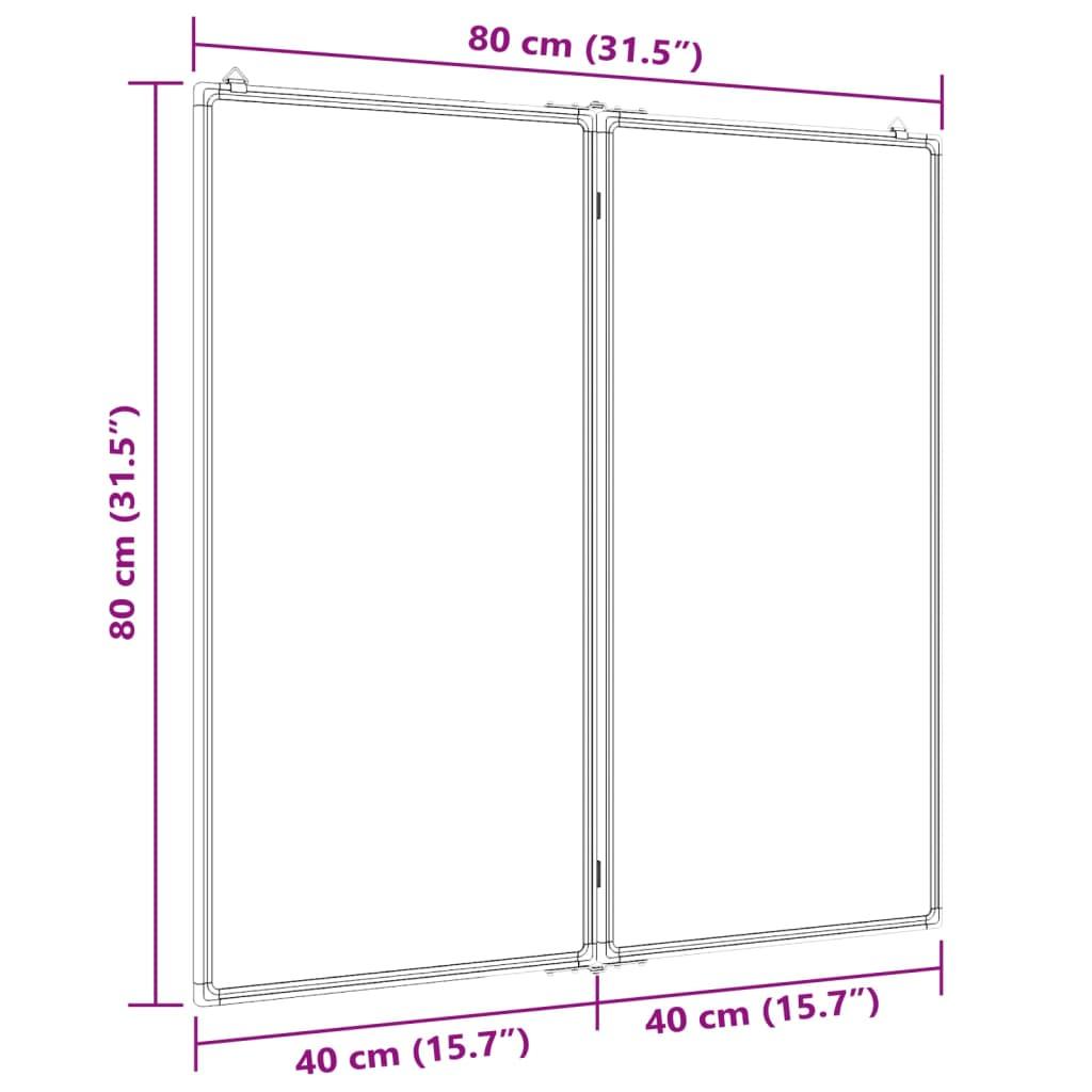 Magnetic Whiteboard Foldable Aluminium