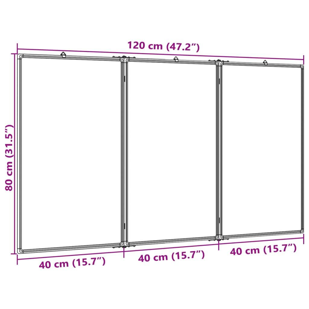 Magnetic Whiteboard Foldable Aluminium