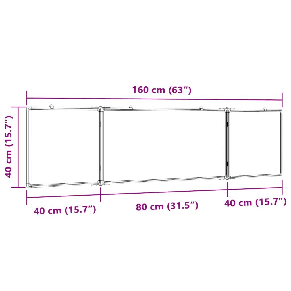 Magnetic Whiteboard Foldable Aluminium